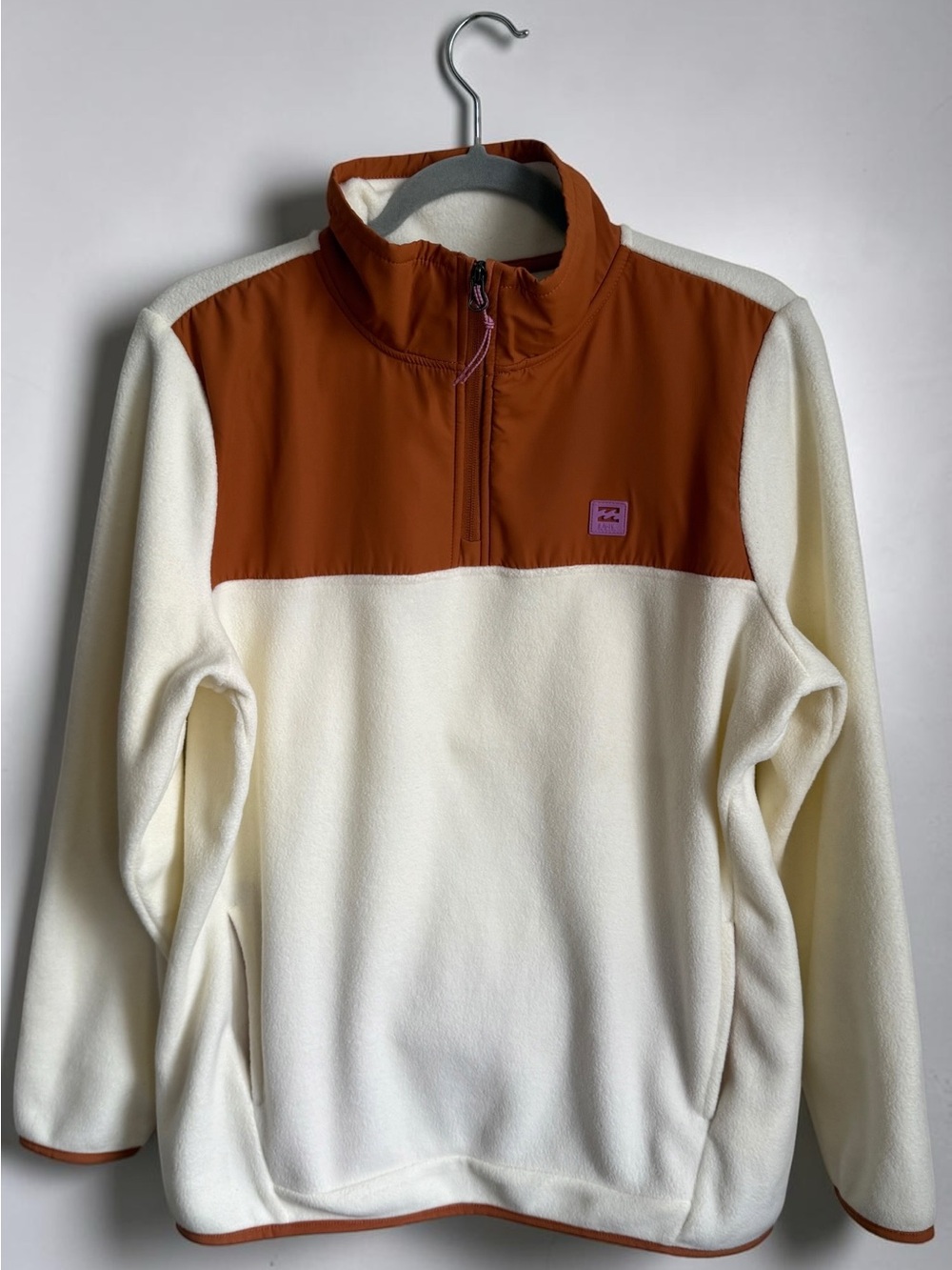 Billabong Adventure Division Women Xl Fleece Rust Quarter-Zip Fleece Pullover